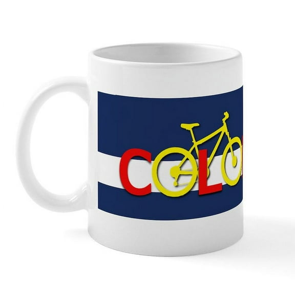 CafePress - Colorado Mountain Bike Mugs - 11 oz Ceramic Mug - Novelty Coffee Tea Cup