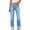 Sky Blue, variant on Women's Irregular Waistband Denim Jeans, Elastic Stretch Retro Streetwear Straight Leg Pants, Casual Distressed Jeans for Women, Unisex Baggy Trousers Black L