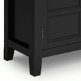 thumbnail image 4 of Burlington 30 inch Wide Solid Wood Transitional Low Storage Cabinet in Black, 4 of 19