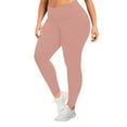 thumbnail image 2 of Dwellite Plus Size Leggings for Women High Waist Tummy Control Leggings Compression Workout Running Pants Pink XL, 2 of 5