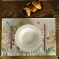 thumbnail image 3 of Spring Placemats 12x18 Inch Set of 4 Summer Pink Floral Daisy lavender Farmhouse Rustic Holiday Kitchen Dining Table Decorations for Indoor Outdoor Dinner Party Décor GP031, 3 of 5