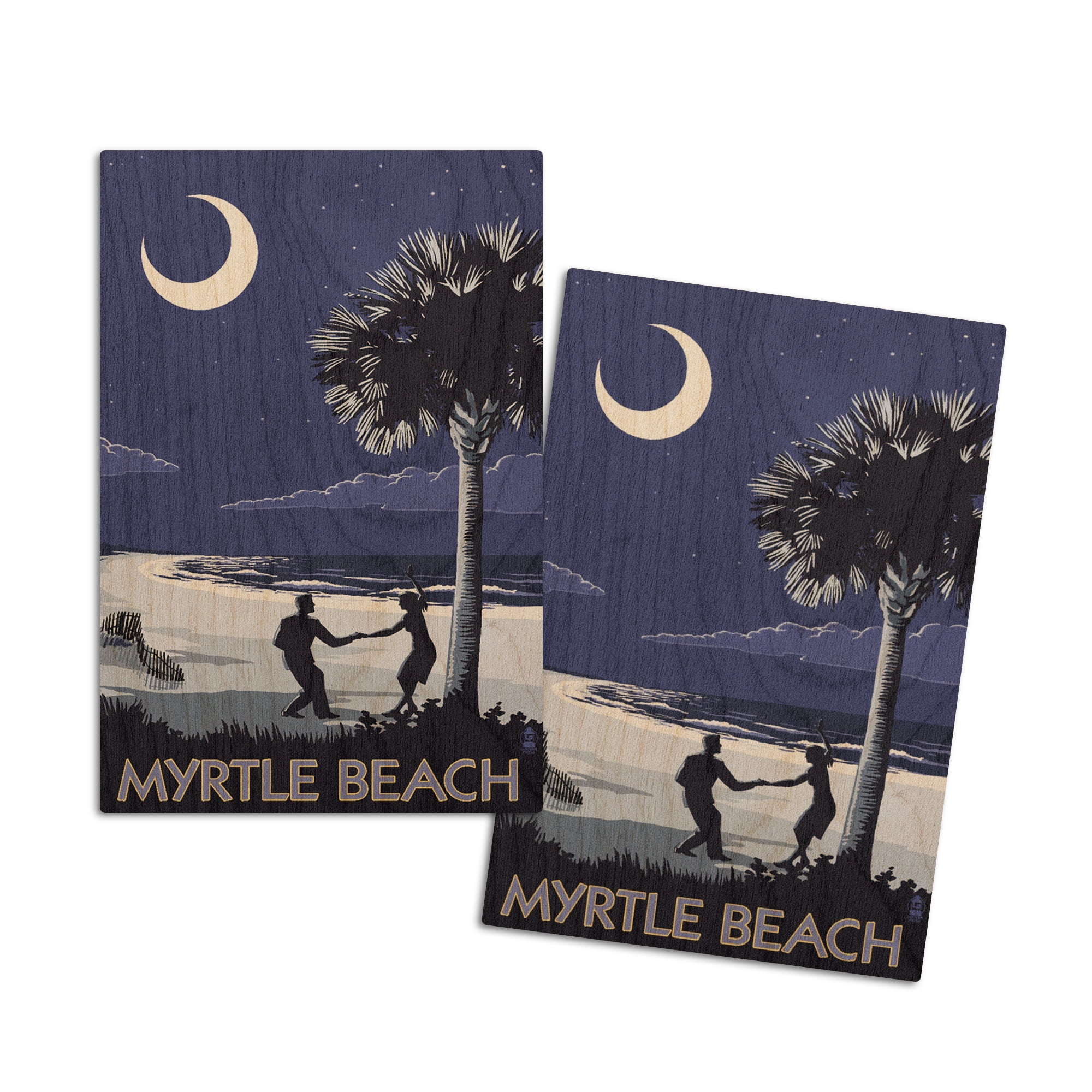 Myrtle Beach, South Carolina, Palmetto Moon Beach Dancers (4x6 Birch