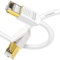 thumbnail image 1 of GLANICS Câble Ethernet Cat 8 25 Pieds, Câble Internet Réseau Patch RJ45 Plaqué Or SSTP Fil LAN pour Routeur, Modem, Gaming, Xbox, PS4, Switch, 1 of 1