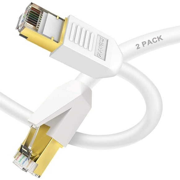 GLANICS Cat 8 Ethernet Cable 25 ft, Network Internet Cable Patch RJ45 Gold Plated Plug SSTP LAN Wire for Router, Modem, Gaming, Xbox, PS4, Switch