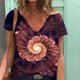 thumbnail image 2 of Moda Mujer Cuello en V Manga corta Impresión Jersey Blusas sueltas Tops Camiseta OAVQHLG3B Store lin121212, 2 of 4