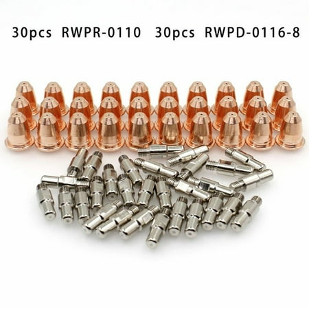 

BCLONG 60pcs RWPR-0110 RWPD-0116-8 for Plasma Cutting Torch Razorweld TRF45-6-CC1