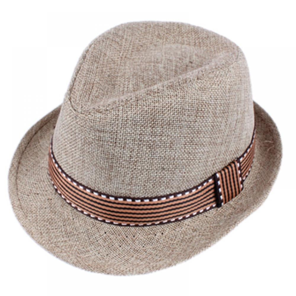 Toldder Kids Straw Trilby Fedora Cap 