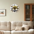 thumbnail image 3 of erolrail Rustic Wall Clock,Silent Non Ticking Wall Clocks for Living Room,Bedroom,Kitchen 12IN A Yellow Bee Lovely Drawing, 3 of 5