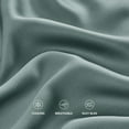 thumbnail image 4 of EVERGRACE Tencel Sheet Set Queen Size 4 Pieces，Soft Cooling Bed Sheets for Hot Sleepers, Eucalyptus Lyocell Luxury Breathable Bedding Set, 1 Fitted Sheet, 1 Flat Sheet, 2 Shams, Misty Sage Green, 4 of 9