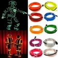 thumbnail image 5 of Apmemiss Clearance EL Neon Light Strip, DIY Flexible Neon EL Wire Sign Costume Light Kit for Christmas Party Festival Pub Clothing Bike Car Decoration, Glow-in-the-Dark Rope Novelty Lighting 5M, 5 of 7