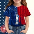 thumbnail image 6 of FamilyThread Kids Striped Shirts Short Sleeve Boy Girls July 4th Patriotic Tee Top Pattern Short Sleeve Round Neck Top T-shirt For Kids, 6 of 6