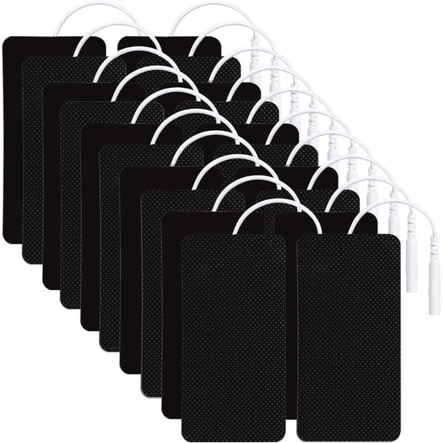 Almohadillas de repuesto para unidad TENS Lanieney (20 unidades, 2 x 4 pulgadas), parches de electrodos grandes con diseño autoadhesivo mejorado y antiirritante, reutilizables 35 veces para electroter