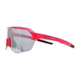 thumbnail image 3 of Xloop Silver Mirror Shield Oversize Half Rim Neon Plastic Sport Sunglasses Pink, 3 of 4