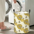 thumbnail image 4 of Picia Cartoon Honey Pot Bee Sunflower Large Laundry Basket, Waterproof, Freestanding Laundry Hamper, Collapsible Tall Clothes Hamper with Extended Handles-Small, 4 of 8