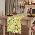 thumbnail image 2 of Yellow Lemons Table Runner, Summer Botanical Checkered Pastoral Washable Cotton Linen Table Runners 36 Inches Long, Dresser Scarf Runner for Nightstand/End Tables/Round Tables 13''x36'', 2 of 9