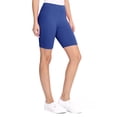 thumbnail image 2 of Women's High Waist Cotton Stretch Solid Casual Active Biker Short Pants, 2 of 5