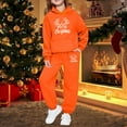 thumbnail image 2 of Christmas Girls Outfits 2 Piece Long Sleeve Top and Jogger Pants Holiday Party Festive Graphic Print for Youth Family Matching, 2 of 4