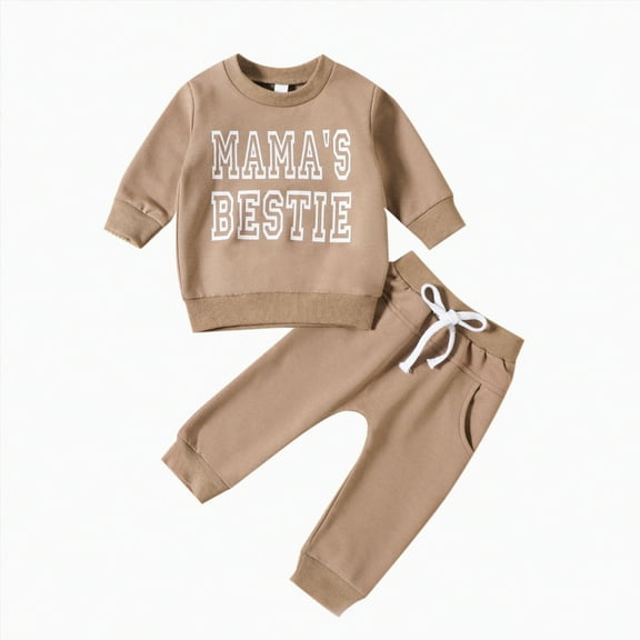 Toddler Baby Girl Clothes Crewneck Long Sleeve Sweatshirt and Pants Set 2Pcs Fall Winter Outfit
