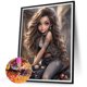 thumbnail image 5 of Pintura de diamante 5D DIY, taladro redondo completo, Kit de chica fresca y dulce, decoración del hogar, 30x30cm, 5 of 9