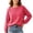 *Hot Pink, variant on ClodeEU Women's Crew Neck Loose Long Sleeve Knit Sweater Top,Soft Solid Color Casual Pullover Beige,Women's Plus Free Size