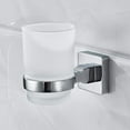 thumbnail image 2 of HOTBEST Cup Holder Bathroom Holders Toothbrush Tumbler Holder Wall Mounted Glass Chrome Cup Holder for Bathroom Kitchen, 2 of 9