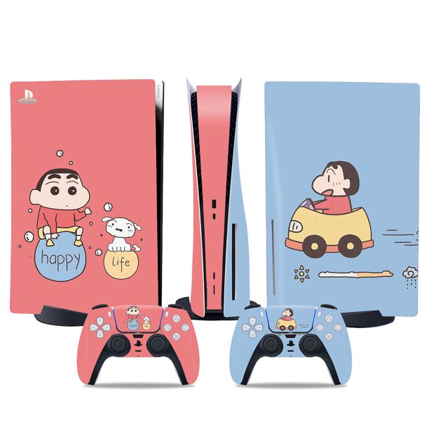 Pegatina de la versión de unidad óptica de PS5, diseño genial de PS5, mango del controlador, para consola y controlador de PS5, pegatina adorable, diseño lindo, anime de dibujos animados