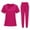 01-Hot Pink, variant on Scrubs Set for Women Quick-Dry Stretch Short Sleeve Scrub Top & Jogger Pant Medical Nurse Uniform with Pockets Blue XL
