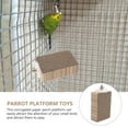 thumbnail image 2 of Miangastore Bird Perch Platform Corrugated Paper Parrot Perch Parrot Cage Accessories, 2 of 8