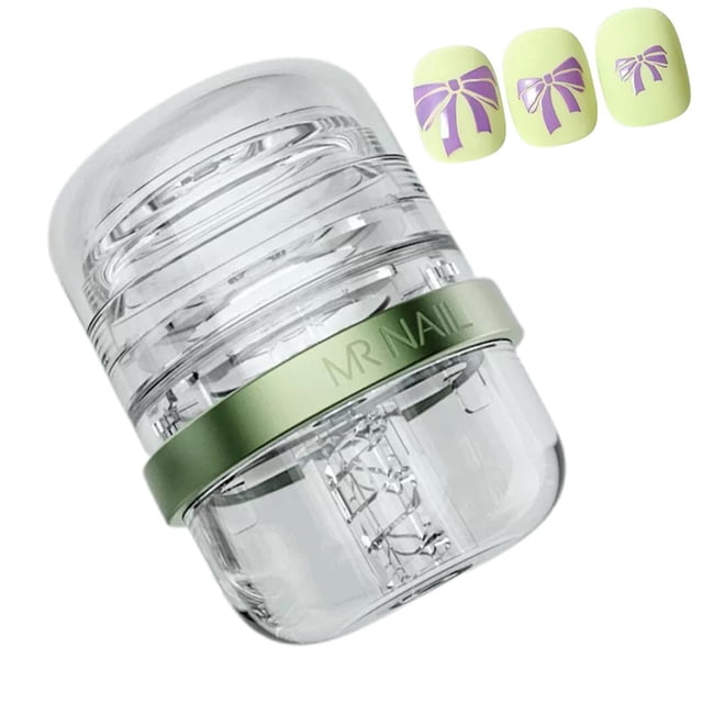 Trousse de Tampon pour Art des Ongles en Acier Inoxydable avec Plaque d'Estampage en Silicone de Précision – Outil de Transfert d'Ongles à Capsule Rétractable Réutilisable pour Art de Qualité de Salon Bricolage