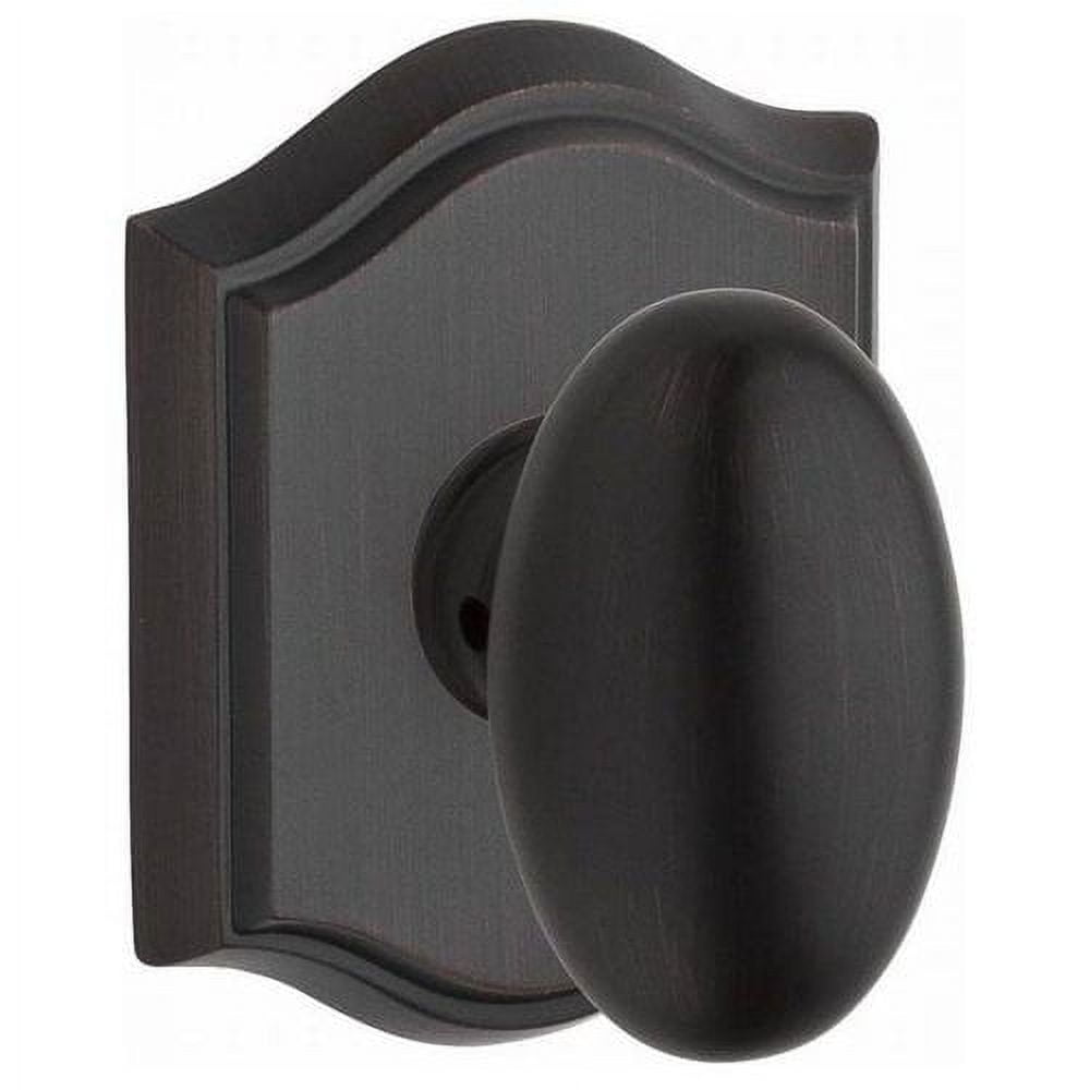 Baldwin Reserve HDELLTAR003 Half Dummy Ellipse Knob and Traditional Arch Rose Lifetime Brass Finish