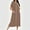 3-Brown, variant on Womens Zipper Front Housecoats Short Sleeve Bathrobes Cute Star Print Nightgown with Pockets 2025 Fashion