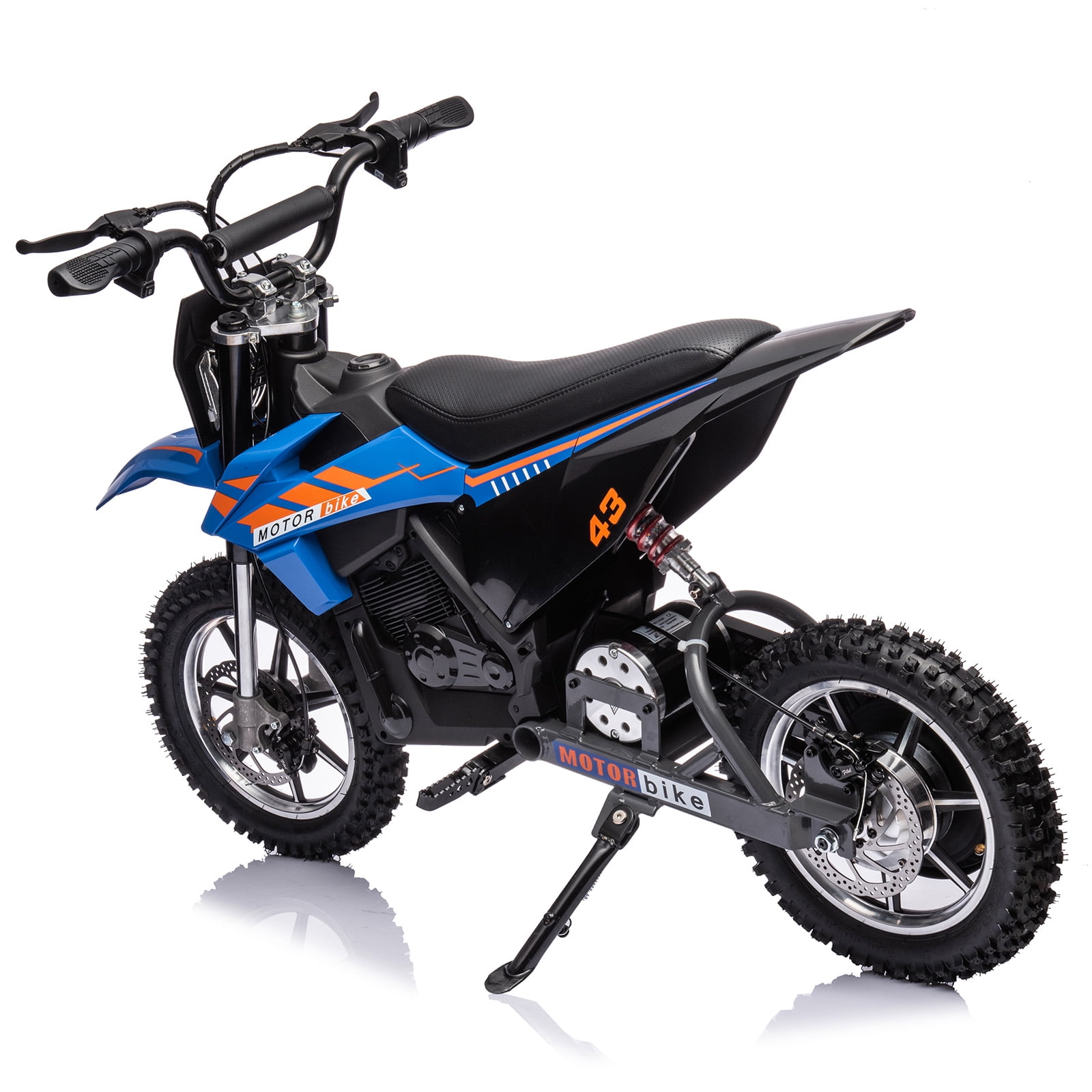 36V Electric Dirt Bike, Kids Ride on Motorcycle with LED Headlight, Leather Seat, Disc Brake
