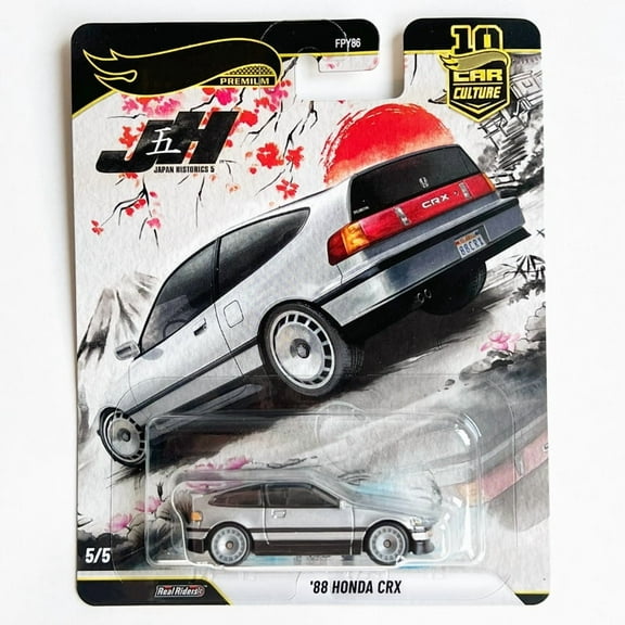 HW Premium 2025 Japan Historics 5 #5 88 Honda CRX Car Culture FPY86