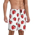thumbnail image 2 of Kdxio Hand Drawn Strawberry Print Mens Sleep Shorts Bottoms Soft Comfy Pajama Wear Pants with Drawstring Pockets, 2 of 7