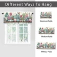 thumbnail image 6 of Watecolor Potted Plants Rod Pocket Thermal Insulated Curtain Valance Botanical Cactus Leaves Window Valance for Bedroom Bathroom Living Room Dining Room 54 by 18 in, 1 Panel, 6 of 6