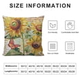 thumbnail image 5 of JEUXUS  Abstract Cartoon Flower Pillow Cases,Decorative Cushion Cover (Oil Painting Sunflower), 5 of 5