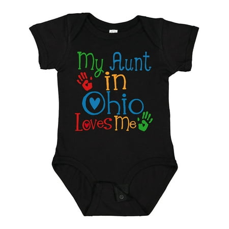 

Inktastic My Aunt in Ohio Loves Me Gift Baby Boy or Baby Girl Bodysuit