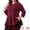 Burgundy, variant on DARING DIVA Women's Plus Elegant Crew Neck 3/4 Sleeve Peplum Top 1X Green