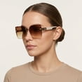 thumbnail image 2 of GAFAS DE SOL MARRONES CUADRADAS DE GRAN TAMAÑO SUN127 J3039, 2 of 6