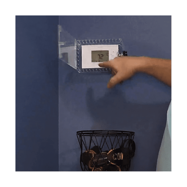 Thermostat Lock Box with Key Universal Thermostat Cover with Lock, Clear Thermostat Guard for Wall