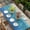 Blue, variant on Blue Brown Ombre Table Cloths for 8 Foot Rectangle Tables, Modern Abstract Gradient Art Patio Waterproof Elastic Fitted Tablecloths, Washable Rectangular Table Cover for Camping