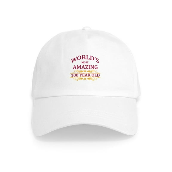 CafePress - 100Th. Birthday Cap - Adjustable 100% Brushed Unisex Casual Cotton Baseball Cap, Beige, 1