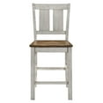 thumbnail image 3 of Furniture of America Waco Slat Back Wood White and Oak Counter Height Chairs (Set of 2), 3 of 6