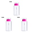 thumbnail image 2 of Xingzhi Distributeur à Pompe Vide Poussoir Récipient de Stockage Rechargeable Flacon Transparent Boîte de Manucure Rose Rouge 150ml 3Ensemble, 2 of 6