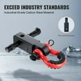 thumbnail image 3 of "2" Heavy-Duty Trailer Shackle Hitch Receiver - 66,000 lbs Tow D-Ring for Truck & Jeep Off-Road Recovery", 3 of 10