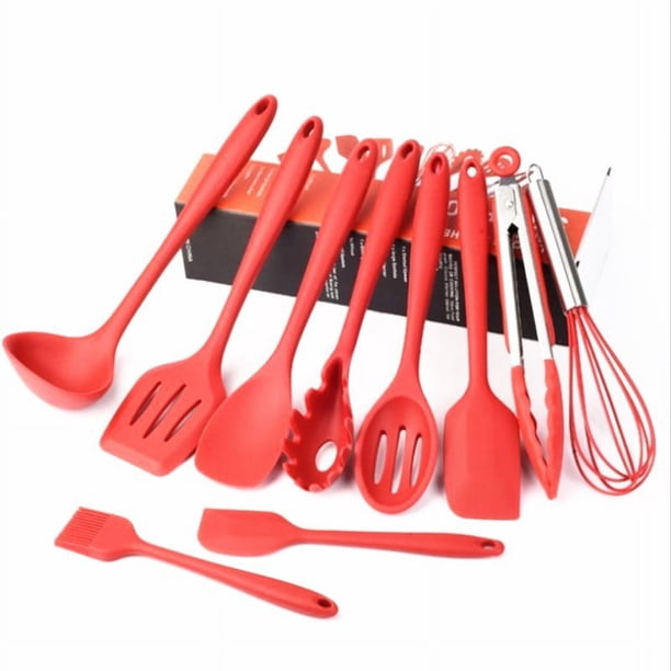 Utensilios de cocina de silicona Pala antiderrames grande de silicona Cuchara antiadherente para cocinar Juego de palas Cuchara raspadora para hornear
