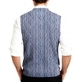 thumbnail image 5 of Men's Sweater Vest Dress Knit V Neck Button Sleeveless Casual Cardigan Sweaters Blue L, 5 of 7