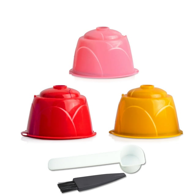 Capsule de Café Rechargeable PP, Capsule de Café Réutilisable, Ensemble de Filtres pour Tasse, Convient à la Machine à Café de la Série DOLCE GUSTO