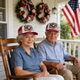 thumbnail image 3 of 250th Anniversary USA Hat, Commemorative Semiquincentennial Patriotic Baseball Cap with Bald Eagle, Liberty Bell & Statue of Liberty Embroidery, Red White Blue Trucker Hat for Men Women, 3 of 5