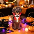 thumbnail image 3 of Lighted Halloween Large Labrador Statue, 8inch, Entrance Decor, Cute Tabletop Ornament for Pet Lovers, Halloween Decoration Indoor, 3 of 7